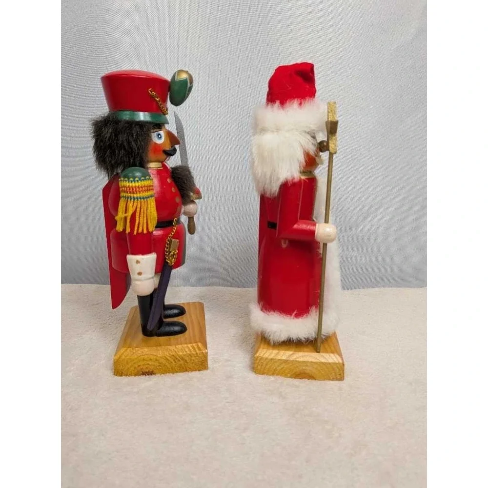 Holiday Time Nutcracker Soldier & Santa Claus Christmas‎ Decor Set